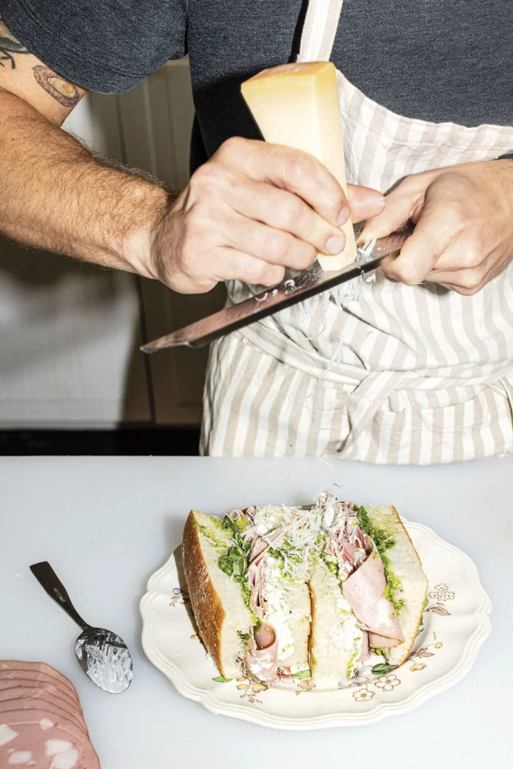 Mortadella sandwich at Spread and Co. in the Cherrywood neighborhood of East Austin, Austin TX