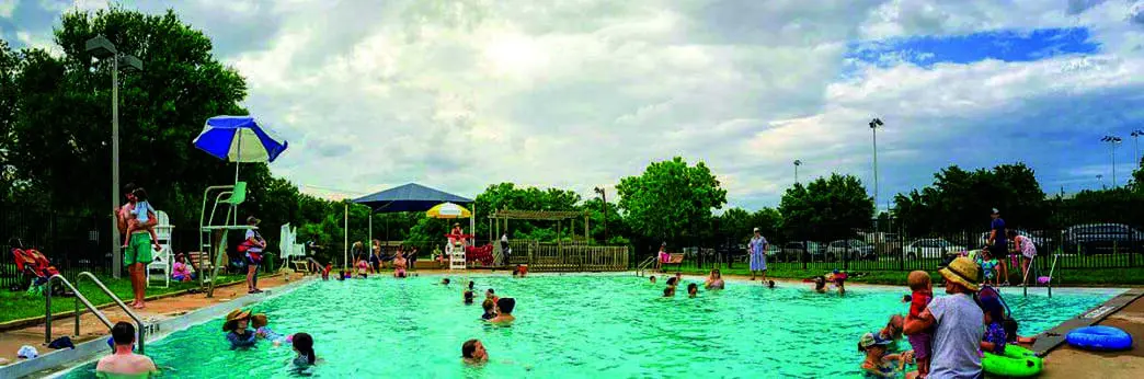 Patterson Park pool in the Cherrywood neighborhood of East Austin, Austin TX