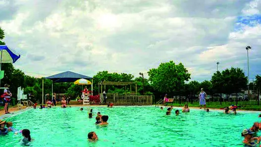 Patterson Park pool in the Cherrywood neighborhood of East Austin, Austin TX