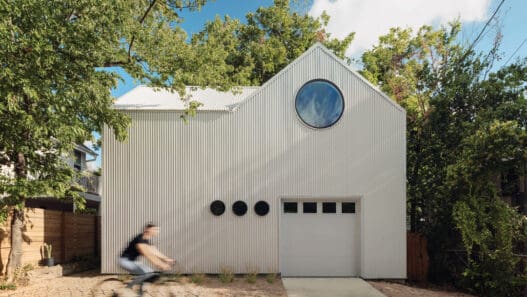 Exterior of the Birdhouse ADU in Austin's Chestnut neighborhood, designed by North Arrow Studio